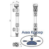 Borika FASTen FEx220 Замок компактний з поворотним вузлом в комплекті з подовжувачем для тюнінгу човнів, фото 2