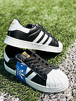 Кросівки чоловічі суперстар чорні з білим Одеса