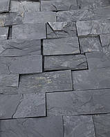 Фасадная плитка из камня "Черный сланец"