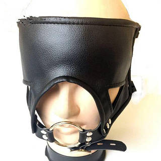 Latest Leather Eyepatch Stainless Steel Ring Gag | Promax