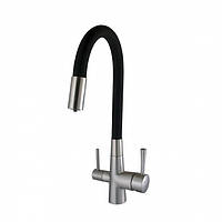 Змішувач для кухні з підключенням фільтрованої води Lamber 327SDF Satin