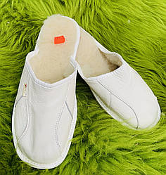 Домашні чоловічі капці з овечої шерсті и шкіри 42 розмір