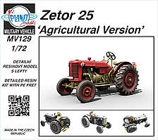 Zetor 25. Збірна модель чехословацького трактора у масштабі 1/72. CMK 129-MV129