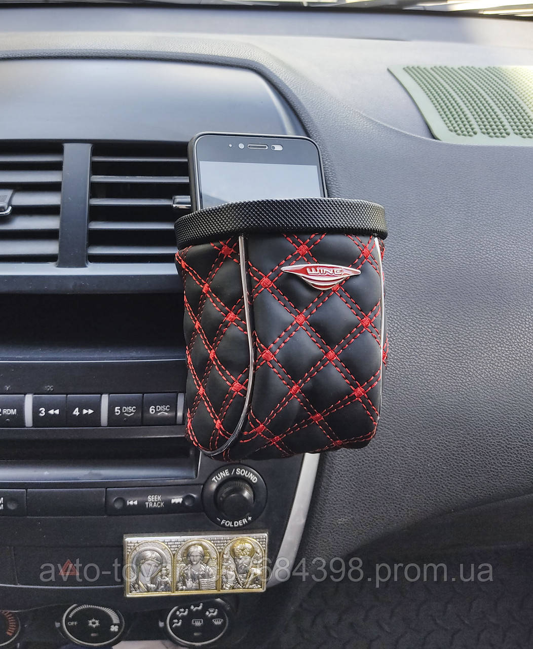 Сумочка под телефон на решетку вентиляции в автомобиль. Держатель под ...