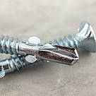 Саморіз-флюгель 6.3х50 зі свердлом з крильцями для кріплення дерева до металу Red Mark, 250 шт, фото 3