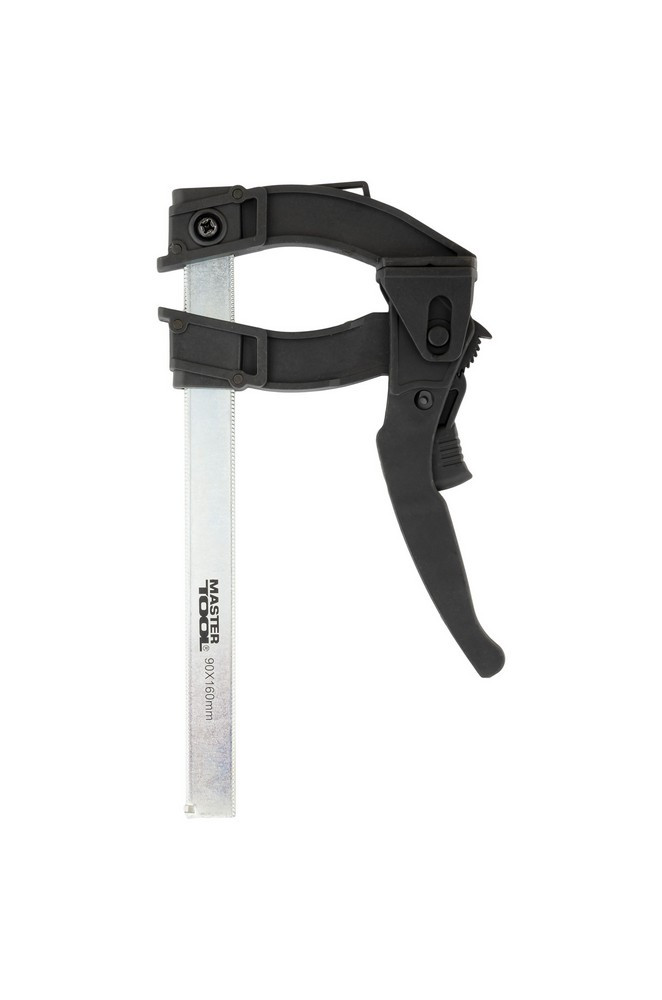 Струбцина рейкова швидкозатискний MASTERTOOL тип "F" 160х90 мм сила затиснення 600 Н 07-0012, фото 1