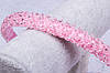 Обруч для волосся з кришталевими намистинами, ошатний обідок на голову, рожевий обруч, фото 2