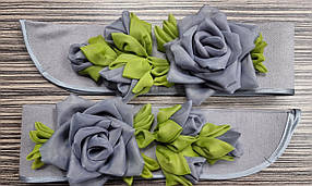 Підхвати для штор - "Троянда Сіра", ручна робота