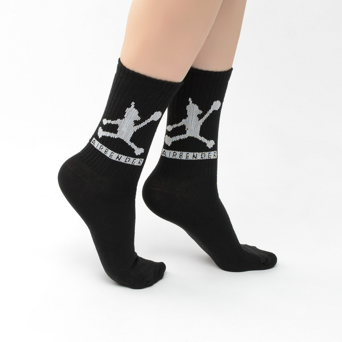 Шкарпетки чорні з принтом "м/с "Футурама" AirBender" (розмір 36-41)