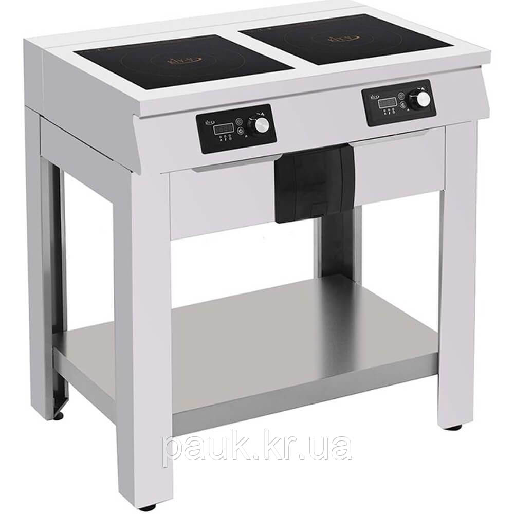 Індукційна плита професійна ПІ-2.2-5, кухонна плита індукційна, промислова індукційна плита на 2 конфорки, фото 1