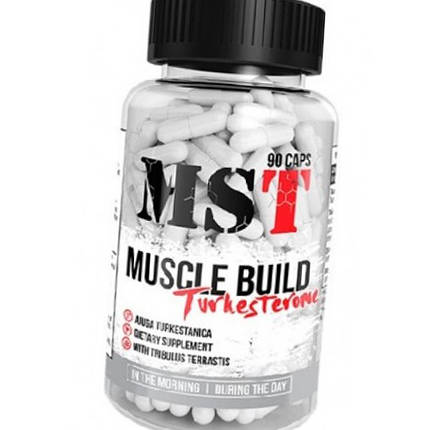 Трибулус ЗМА Бустер тестостерону MST Muscle Build Turkesterone 90 капс, фото 1