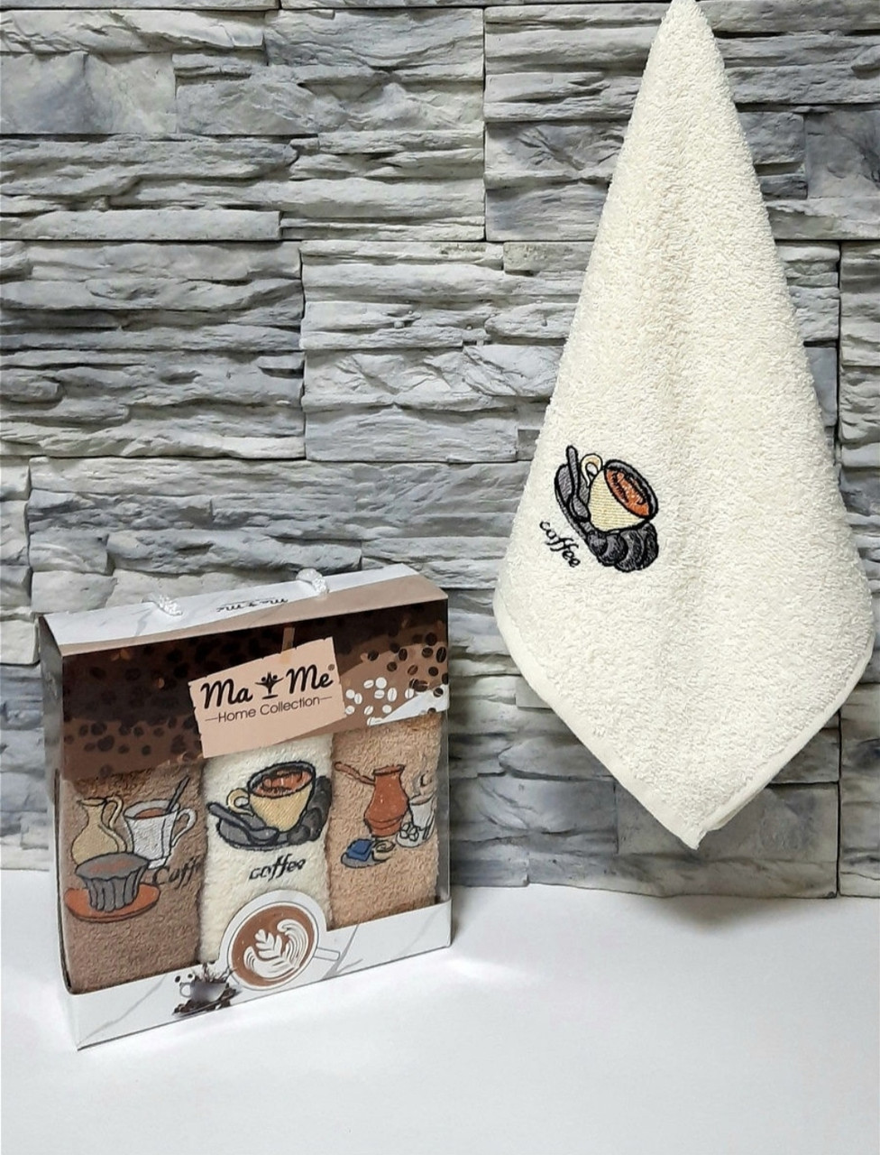 Набір кухонних рушників Ma Me Coffee 30*50 3 шт., фото 1