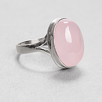Розовый кварц серебряное кольцо, 2068КР
