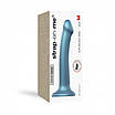 Насадка для страпона Strap-On-Me Mono Density Dildo M Blue, діам. 3,3 см, одношаровий силікон, гнучкий, фото 3