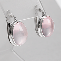 Рожевий кварц срібні сережки, 774СРР