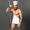 Чоловічий еротичний костюм кухаря "Умілий Джек" S/M: сліпи, фартух, хустка і ковпак, фото 3