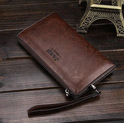 Чоловічий гаманець на блискавці Jeep із ПУ шкіри