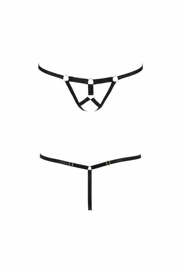 Труси стрінги з стріп ARMANDA THONG black XXL/XXXL - Passion Exclusive