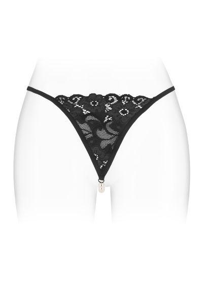Трусики-стрінги з перловою ниткою Secret Fashion VENUSINA Black