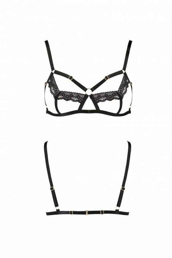 Бюстгальтер-стріли з мереживом SOLON BRA black S/M — Passion Exclusive
