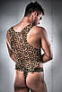 Чоловічий еротичний костюм мисливця Passion 023 SET L/XL: леопардова маєчка і стрінги, фото 2