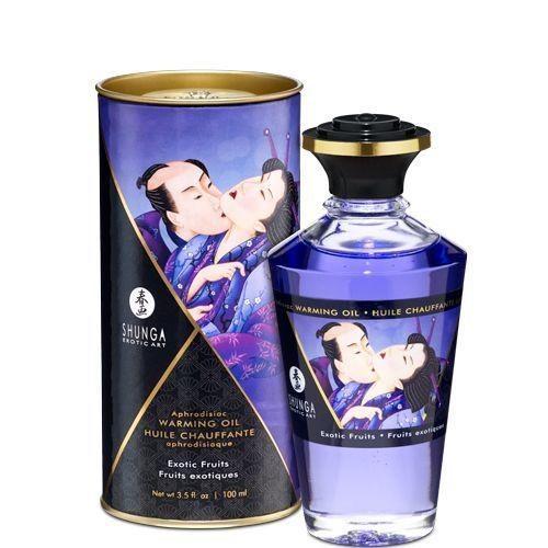 Розігріваючу масло Shunga Aphrodisiac Warming Oil - Exotic Fruits (100 мл) без цукру, смачний