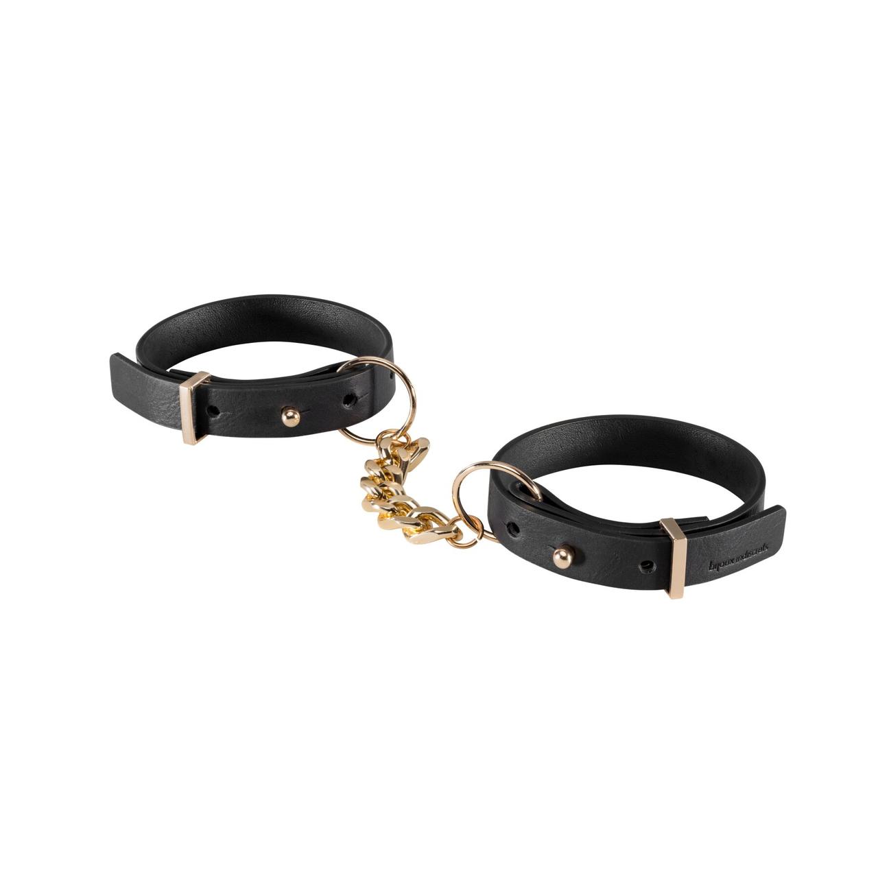 Наручники з екошкіри Bijoux Indiscrets Maze — Thin Handcuffs Black