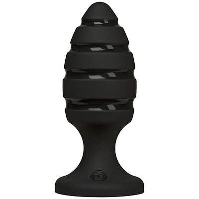 Анальний плаг зі спіральним каналом Doc Johnson Platinum Premium Silicone - The Blast - Black