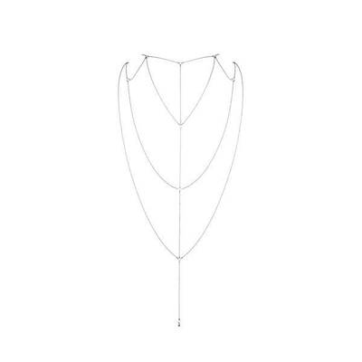 Ланцюжок для спини Bijoux Indiscrets Magnifique Back and Cleavage Chain - Silver, прикраса для тіла