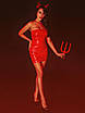 Сукня лаковане червоне "Спокусниця Марго" M, блискавка на всю довжину ззаду, фото 3
