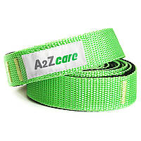 Ремінь для розтяжки A2ZCARE Yoga Strap Green/Black (10 петель)