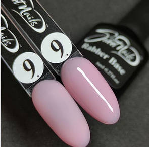 Камуфлююча, каучукова база для гель лаку Sweet Nails Camuflage Rubber Base №9 ніжно рожева, 8мл