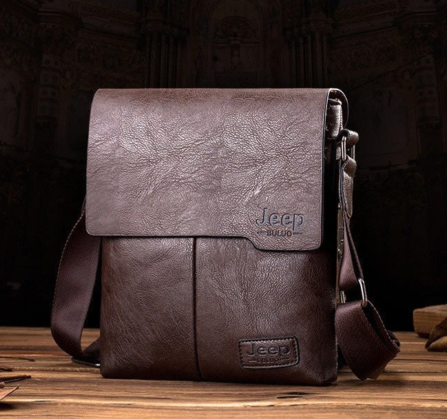 Чоловіча сумка Jeep — стильна барсетка з високоякісної екошкіри, фото 1