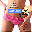 Вібратор в трусики FeelzToys Panty Vibrator Pink з пультом ДУ, 6 режимів роботи, сумочка-чохол, фото 4