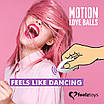 Вагінальні кульки з масажем і вібрацією FeelzToys Motion Love Balls Jivy з пультом ДУ, 7 режимів, фото 4