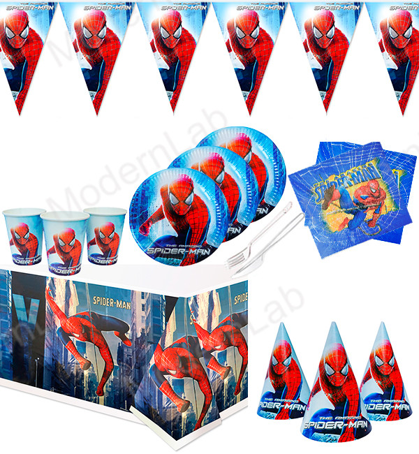 Набір паперового посуду "Людина Павук" на 10 осіб