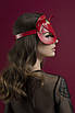 Маска кішечки Feral Feelings - Catwoman Mask, натуральна шкіра, червона, фото 2
