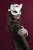 Маска кішечки Feral Feelings - Catwoman Mask, натуральна шкіра, біла, фото 2