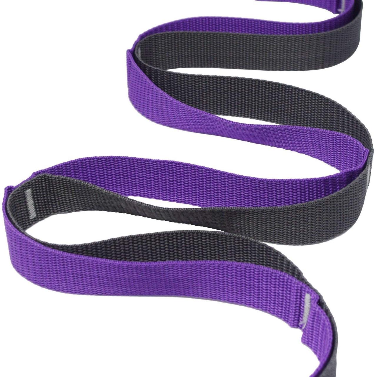 Ремінь для йоги і розтяжки A2ZCARE Yoga Strap Purple/Gray (10 петель) - фото 5 - id-p1581418028