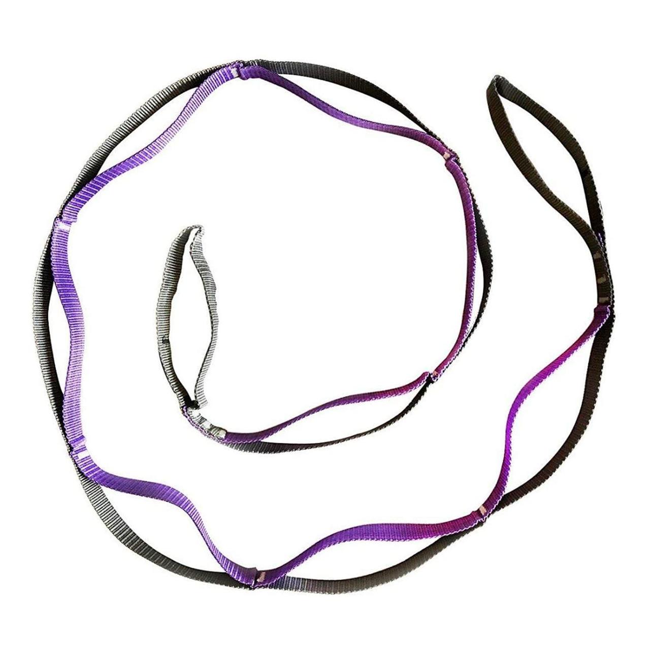 Ремінь для йоги і розтяжки A2ZCARE Yoga Strap Purple/Gray (10 петель) - фото 4 - id-p1581418028