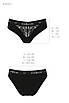 Трусики з широкою гумкою і мереживом Passion PS001 PANTIES black, size M, фото 3