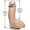 Кончающий фалоімітатор Doc Johnson The Amazing Squirting Realistic Cock, ПВХ, діаметр 5,1 см, фото 2