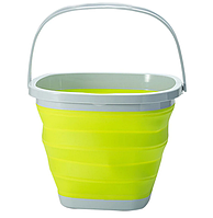 Складне силіконове відро Bucket Green 5л силиконовое ведро