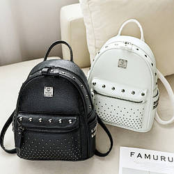 Жіночий міський мінірюкзак класичний з екошкіри