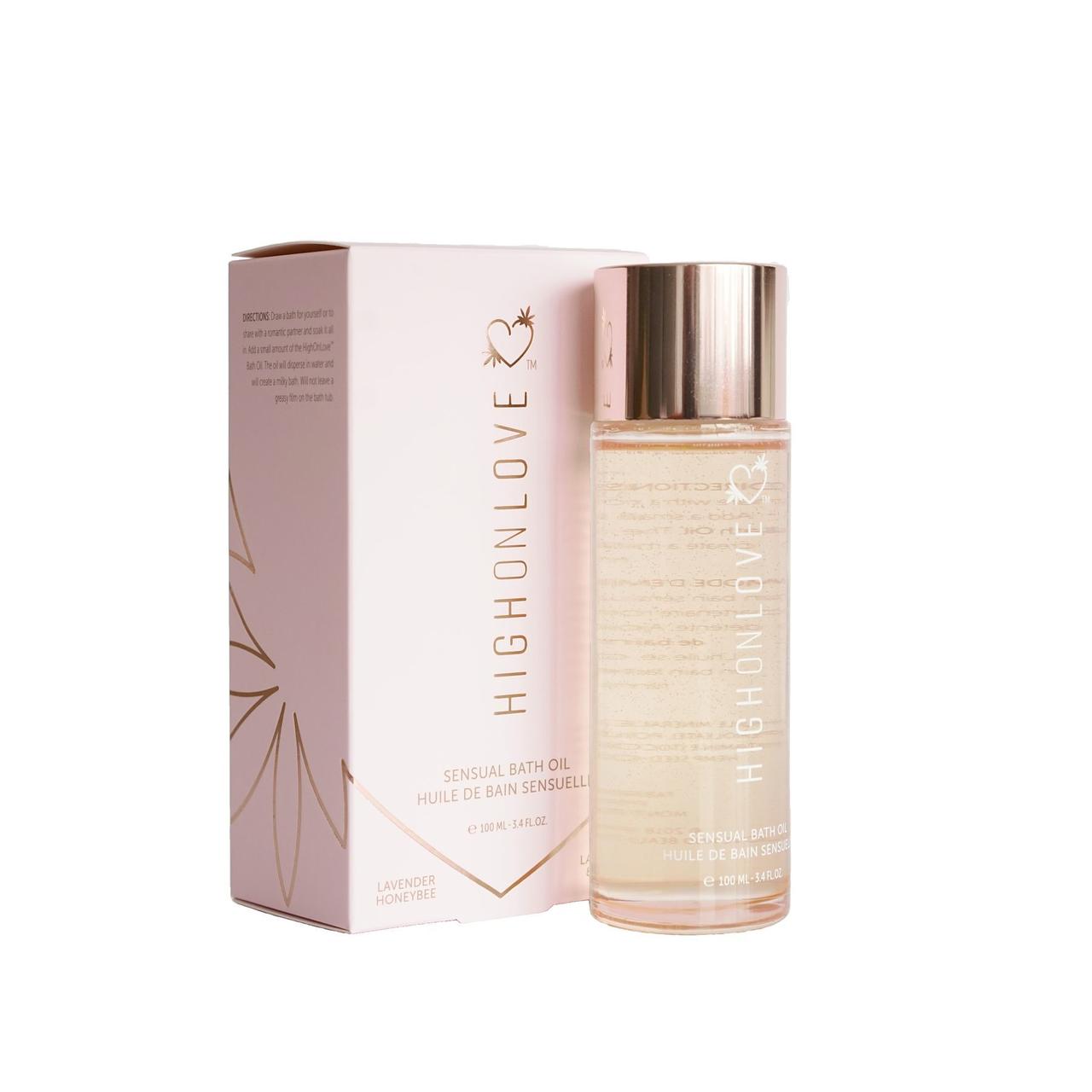 Преміальне масло для ванн HighOnLove Bath Oil - Lavender Honeybee (100 мл) з олією насіння конопель
