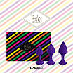 Набір силіконових анальних пробок FeelzToys - Bibi Butt Plug Set 3 pcs Purple, фото 4