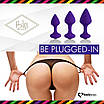 Набір силіконових анальних пробок FeelzToys - Bibi Butt Plug Set 3 pcs Purple, фото 5