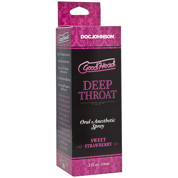 Спрей для мінету Doc Johnson GoodHead DeepThroat Spray — Sweet Strawberry 59 мл для глибокого мигета