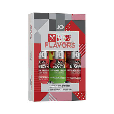 Набір System JO Tri-Me Triple Pack - Flavors (3 х 30 мл) три різних смаку оральних мастил