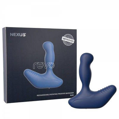 Масажер простати Nexus Revo New Blue з обертовою головкою, макс діаметр 3,2 см